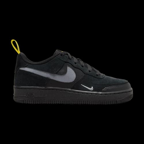 Nike Air Force 1 Low Cut Out Swoosh Grey GS