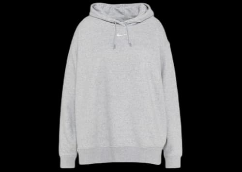 Nike Women's Oversized Pullover Hoodie Dark Grey Heather/Sail
