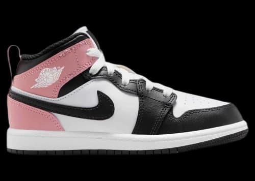 Jordan 1 Mid White Rust Pink Black (PS)
