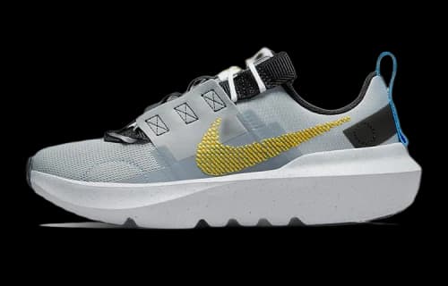 (GS) Nike Crater Impact Sports Shoes Grey/Blue/Yellow