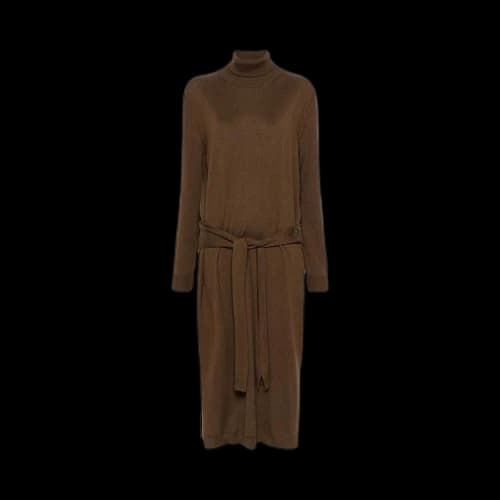 Lemaire Trompe L'oeil Dress 'Dark Cacao'
