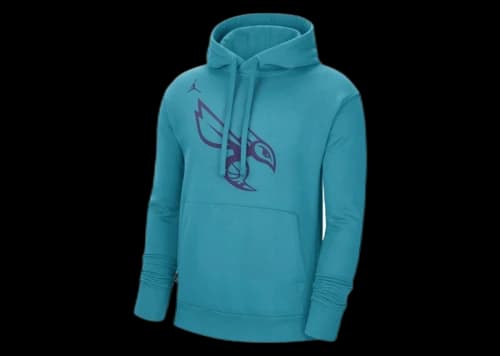 Jordan NBA Charlotte Hornets Essential Fleece Pullover Loose Fit Hoodie Teal/Purple