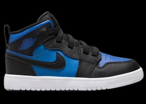 Jordan 1 Mid ALT Black White Royal Blue (PS)