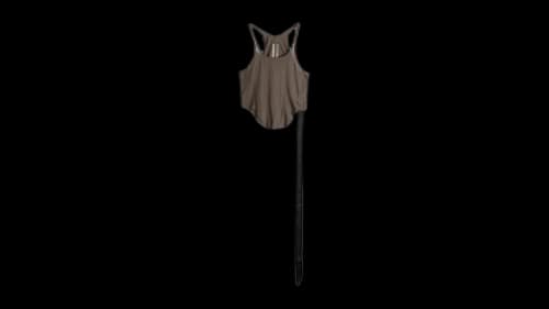 Rick Owens Women's Drkshdw Basic Tank Cropped Top Dark Dust