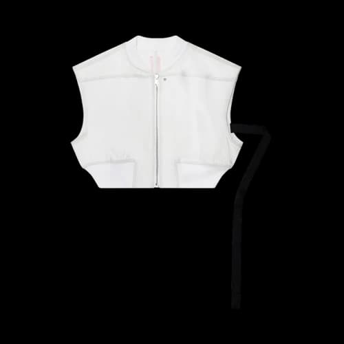 Rick Owens DRKSHDW Tatlin Bomber Vest 'Milk Wash'
