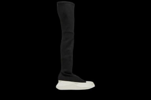 Rick Owens DRKSHDW Gethsemane Stretch Abstract Stocking Boots 'Black Milk' (Women's)