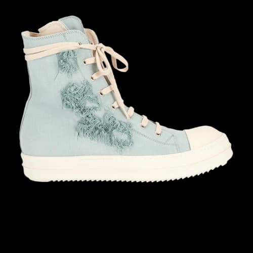 Rick Owens DRKSHDW Strobe Cotton Denim Slashed High 'Aqua Milk' (Women's)