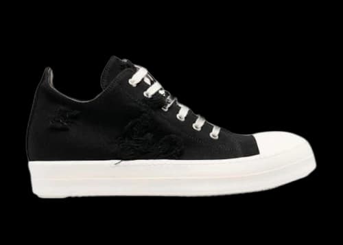 Rick Owens DRKSHDW Strobe Low Black Milk Cotton (Women's)