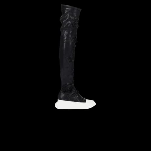 Rick Owens DRKSHDW Slashed Foil Abstract Stockings 'Black Milk' (Women's)