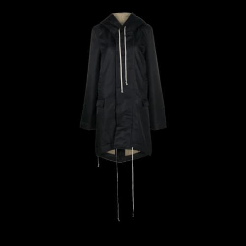 Rick Owens DRKSHDW Fishtail Parka 'Black/Pale Green'