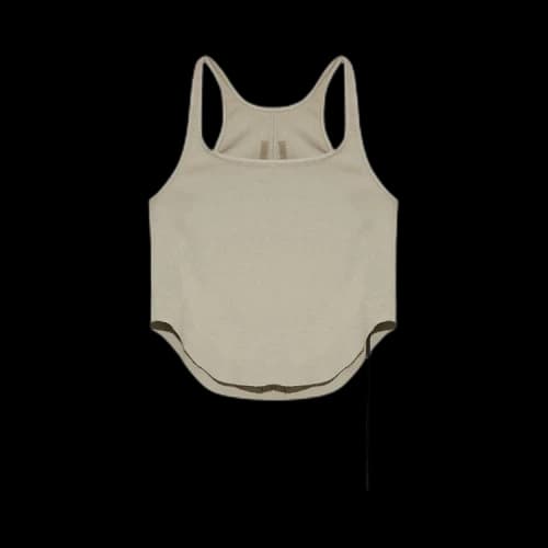 Rick Owens DRKSHDW Basic Cropped Top 'Pearl'
