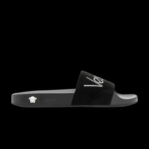 Versace Slide 'Rhinestone - Black' (Women's)
