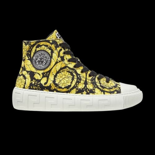 Versace Greca High 'Barocco Print - Black Yellow' (Women's)