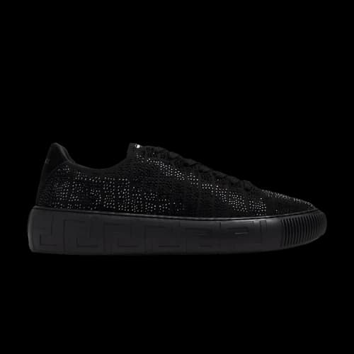 Versace Greca Low 'Crystal Croc Effect - Black'