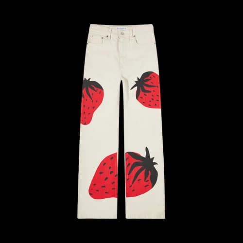 JW Anderson Strawberry Jeans 'Natural/Red'