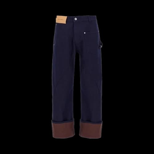 JW Anderson Turn Up Twisted Workwear Jeans 'Blue'