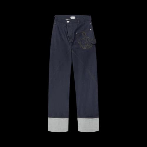 JW Anderson Twisted Workwear Jean With Turnup 'Indigo'