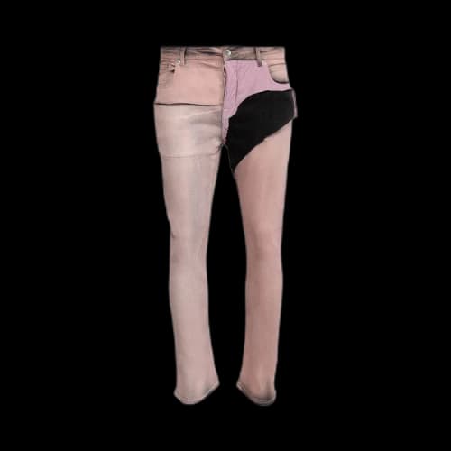Rick Owens DRKSHDW Detroit Cut Pant In Denim 'Faded Pink'
