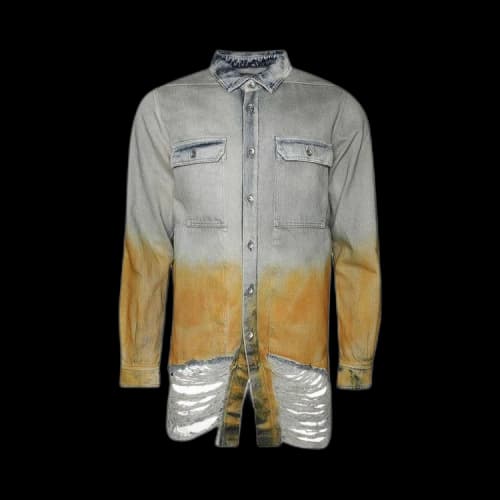 Rick Owens DRKSHDW Denim Outershirt 'Sky/Orange Degrade'
