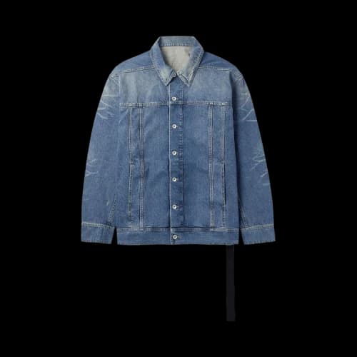 Rick Owens DRKSHDW Jumbo Worker Jacket 'Washed Indigo'