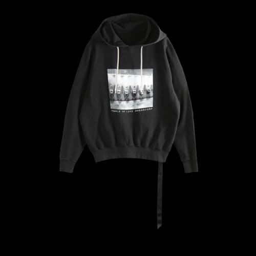 Rick Owens DRKSHDW Felpa Oversized Hoodie 'Black/Milk'