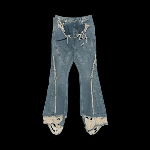 Rick Owens DRKSHDW Pantaloni In Denim Slive Bootcut Pant 'Washed Indigo'