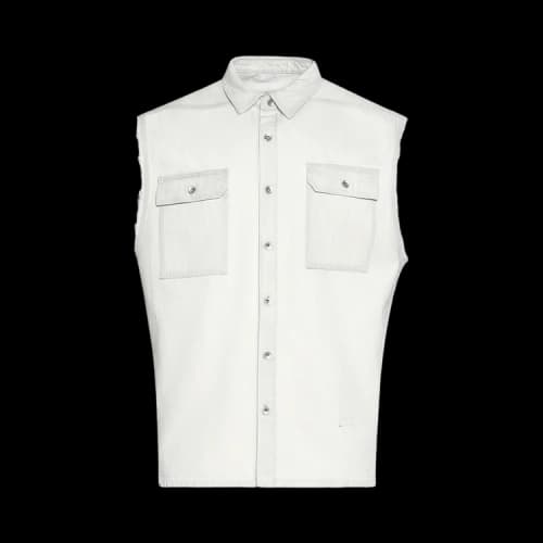 Rick Owens DRKSHDW Denim SL Tommy Jumbo Outershirt 'Milk Wash'
