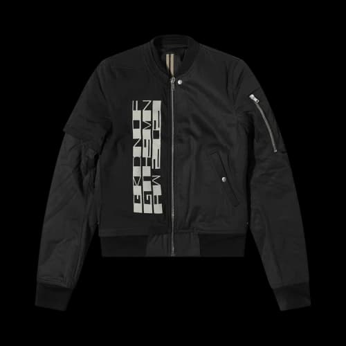 Rick Owens Woven Padded Bomber 'Black'