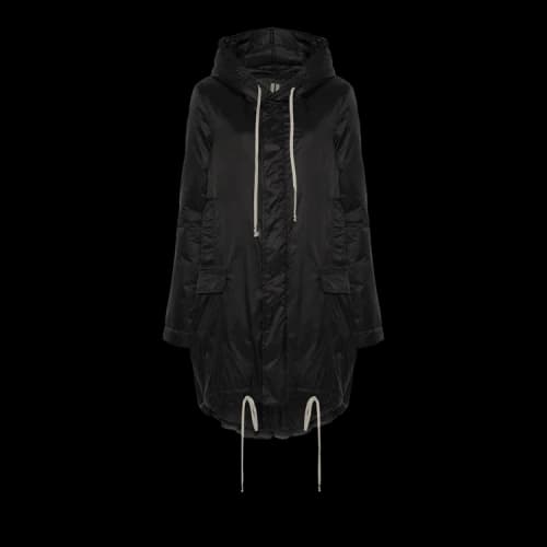 Rick Owens DRKSHDW Luxor Hooded Fishtail Parka 'Black'