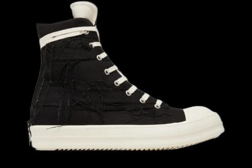 Rick Owens DRKSHDW Slashed Sneaks Black Milk