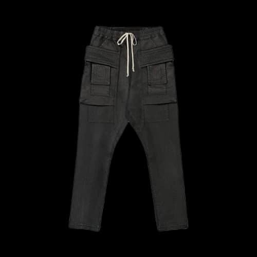 Rick Owens DRKSHDW Creatch Cargo Drawstring Pant 'Black Wax'