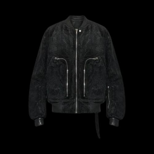 Rick Owens DRKSHDW Bauhaus Corduroy Flight Bomber 'Black'