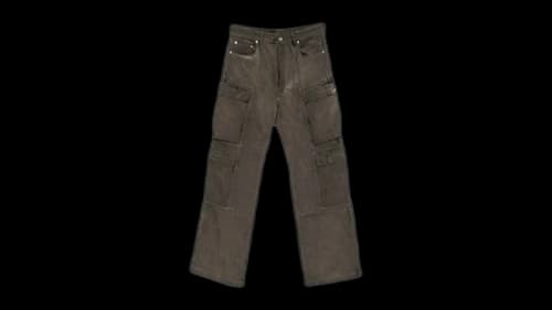 Rick Owens DRKSHDW Double Cargo Denim Jeans Tan
