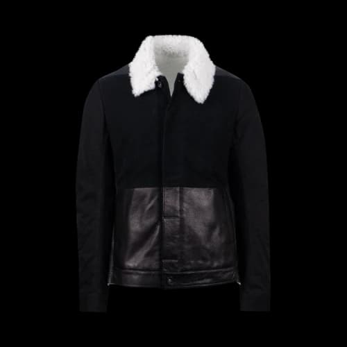 Rick Owens Sliced Worker Shearling Jacket 'Black'