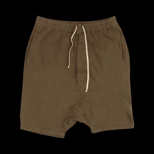Rick Owens Pantaloni In Felpa Sweatshorts 'Olive'