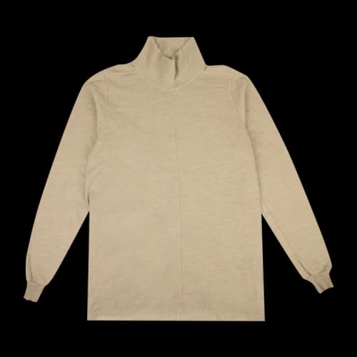 Rick Owens Woven Turtleneck T-Shirt 'Beige'