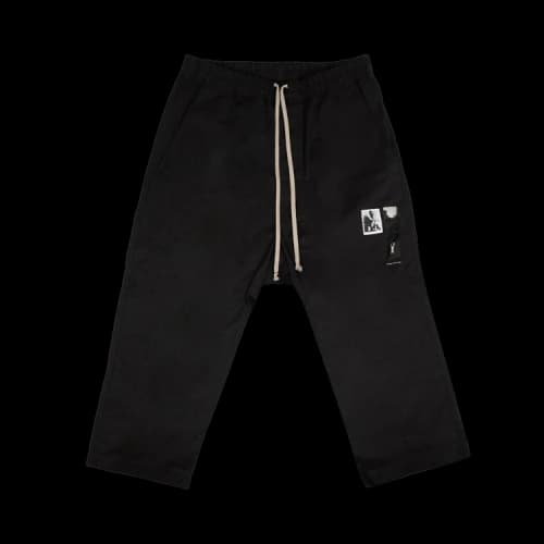 Rick Owens Cropped Drawstring Pants 'Black'