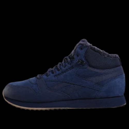 Reebok Cl Lthr Mid Ripple Sherpa Navy Blue Running Shoes