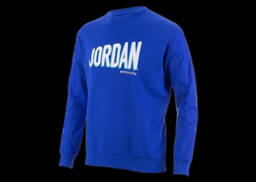 Jordan Flight MVP Graphic Fleece Crewneck Sweatshirt Blue