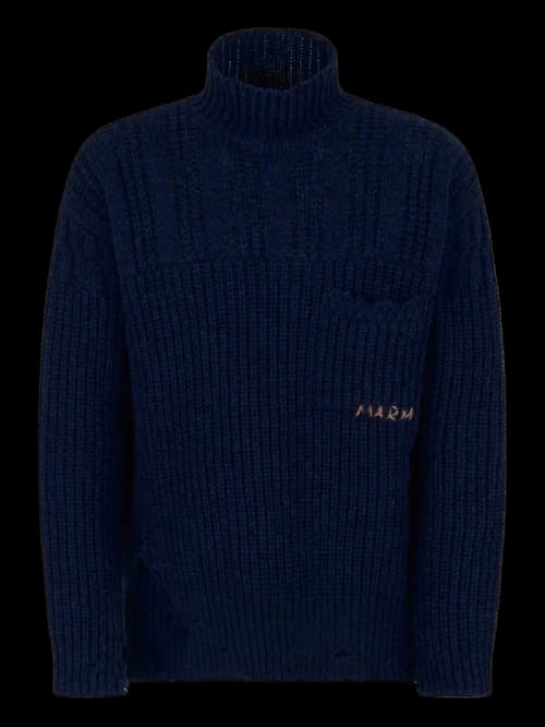 Marni Mending Turtleneck Sweater Corn Flower
