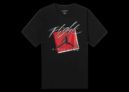 Jordan Boxed Flight Logo Graphic T-shirt Black/White/Red