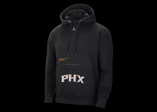 Jordan NBA Phoenix Suns Courtside Statement Edition Fleece Loose Fit Hoodie Black