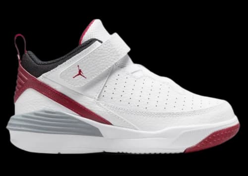 Jordan Max Aura 5 White Varsity Red Wolf Grey Black (PS)