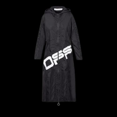 Off-White Multi-Detail Coulisse Raincoat 'Black'