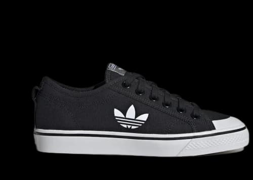 adidas Nizza Trefoil Core Black Crystal White (Women's)