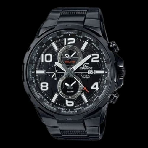 CASIO EFDIFICE Series 3D Map Strap Watch EFR-302BK-1A Mens Black Analog
