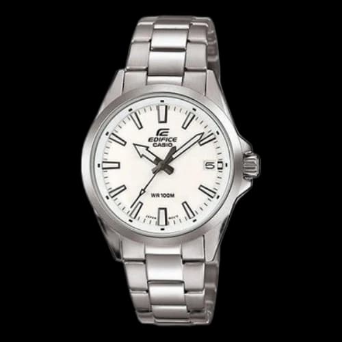 CASIO EDIFICE Quartz Stainless Steel Strap Mens Silver Analog