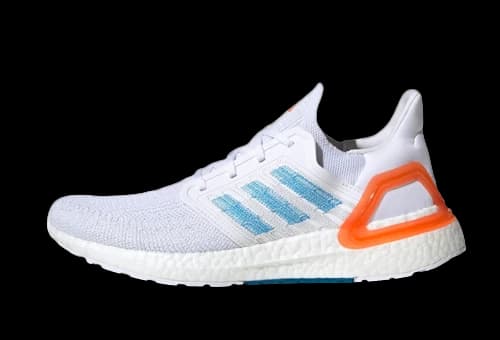 adidas Ultra Boost 20 White Sharp Blue True Orange