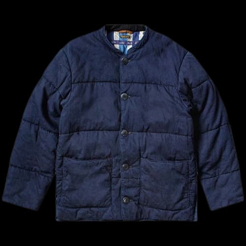 Kapital 8oz IDG x IDG denim quilt work blouson 'Indigo'