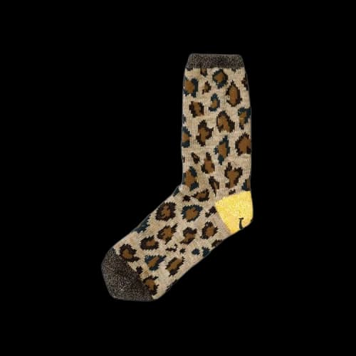 Kapital 84 Yarns Raninbowy Happy Heel Leopard Socks 'Brown'